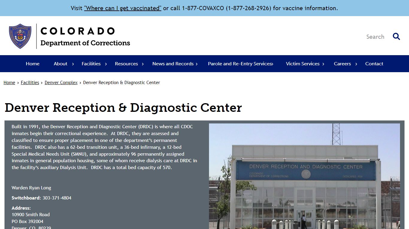 Denver Reception & Diagnostic Center - Colorado Department of Corrections