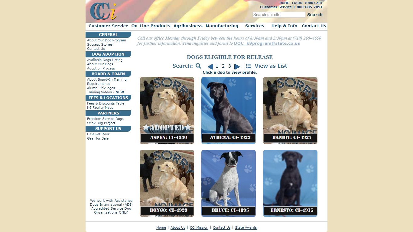 Colorado Cell Dogs — Prison Trained Dog Program - CCi
